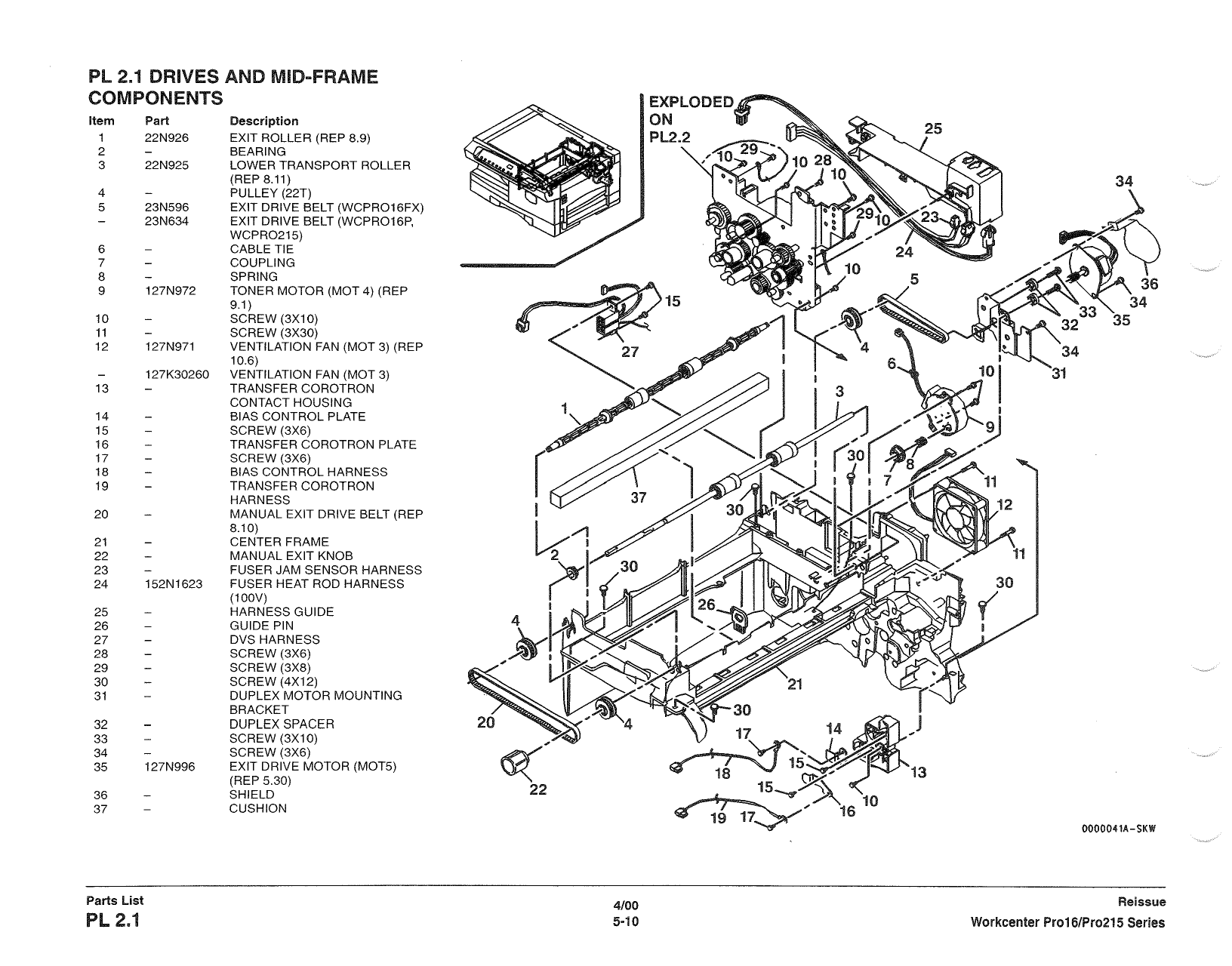 Xerox WorkCentre Pro-16 Parts List and Service Manual-5